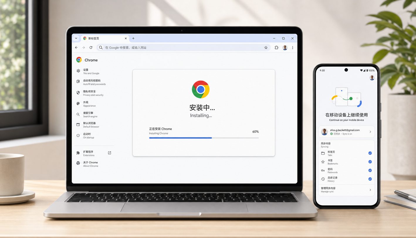Chrome 多设备无缝同步体验